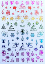 Load image into Gallery viewer, Merry Christmas Nail Art Decals Decoration Self Adhesive Nail Art Stickers Manicure Design White Snow Sticker for Nail Design Xmas Gift Nails Snowflake Nail Art Stickers Decals Christmas Nail 3D Self Adhesive Nail Stickers for Acrylic Nails Snowflake