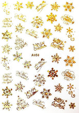 Load image into Gallery viewer, Merry Christmas Nail Art Decals Decoration Self Adhesive Nail Art Stickers Manicure Design White Snow Sticker for Nail Design Xmas Gift Nails Snowflake Nail Art Stickers Decals Christmas Nail 3D Self Adhesive Nail Stickers for Acrylic Nails Snowflake