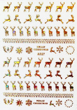Load image into Gallery viewer, Merry Christmas Nail Art Decals Decoration Self Adhesive Nail Art Stickers Manicure Design White Snow Sticker for Nail Design Xmas Gift Nails Snowflake Nail Art Stickers Decals Christmas Nail 3D Self Adhesive Nail Stickers for Acrylic Nails Snowflake