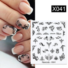 Load image into Gallery viewer, Abstract Lady Face Water Decals Fruit Flower Summer Leopard Alphabet Leaves Nail Stickers Water Black Leaf Sliders Marble Nail Art Stickers Water Transfer Nail Decals Full Wraps Gradient Acrylic Nail Kits for Women Manicure Decoration