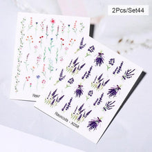 Load image into Gallery viewer, Abstract Lady Face Water Decals Fruit Flower Summer Leopard Alphabet Leaves Nail Stickers Water Black Leaf Sliders Marble Nail Art Stickers Water Transfer Nail Decals Full Wraps Gradient Acrylic Nail Kits for Women Manicure Decoration