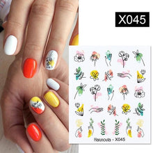 Load image into Gallery viewer, Abstract Lady Face Water Decals Fruit Flower Summer Leopard Alphabet Leaves Nail Stickers Water Black Leaf Sliders Marble Nail Art Stickers Water Transfer Nail Decals Full Wraps Gradient Acrylic Nail Kits for Women Manicure Decoration