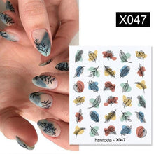 Load image into Gallery viewer, Abstract Lady Face Water Decals Fruit Flower Summer Leopard Alphabet Leaves Nail Stickers Water Black Leaf Sliders Marble Nail Art Stickers Water Transfer Nail Decals Full Wraps Gradient Acrylic Nail Kits for Women Manicure Decoration