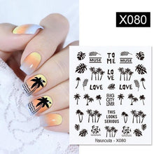 Load image into Gallery viewer, Abstract Lady Face Water Decals Fruit Flower Summer Leopard Alphabet Leaves Nail Stickers Water Black Leaf Sliders Marble Nail Art Stickers Water Transfer Nail Decals Full Wraps Gradient Acrylic Nail Kits for Women Manicure Decoration