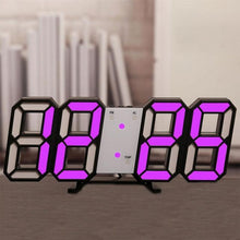 Load image into Gallery viewer, 3D Large LED Digital Wall Clock Date Time Celsius Nightlight Display Table Desktop Clocks 3D Digital Alarm Clock Modern Design LED Wall Desk Clocks 12/24H Time /Date/ Temperature Display Nightlight /Brightness Adjustable/ Alarm Clock For Living Room