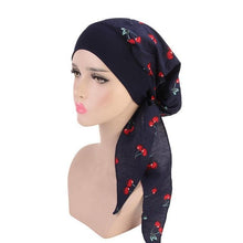 Load image into Gallery viewer, Fashion Printed Flowers Soft Beanie Turban Hat Inner Hijabs Cap Muslim Head Scarf Turban Bonnet Ladies Wrap Under Hijab Caps For Women