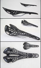 Load image into Gallery viewer, Mountain Super Light Plastic Bicycle Saddle Bike Saddle Seat PVC Cushion Hollow Seat Saddle Ultra Light Cycling Bicycle Seat Saddle Hollow Ergonomic Shock Absorption Water Resistant Protection