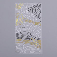 Load image into Gallery viewer, Gold Silver 3D Nail Sticker Curve Stripe Lines Nails Stickers Gradient Adhesive Striping Tape Nail Art Stickers Decal Decoration Metallic Curve Strip Line Nail Decal Self-Adhesive 3D Wave Design Decoration for Women Girls
