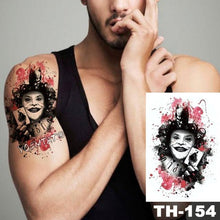 Load image into Gallery viewer, Gladiator Temporary Tattoo Sticker Flower Waterproof Big Modern Womens Mens Body Tattoo Luxury Design