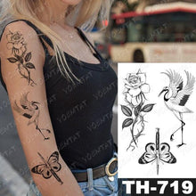 Load image into Gallery viewer, Gladiator Temporary Tattoo Sticker Flower Waterproof Big Modern Womens Mens Body Tattoo Luxury Design