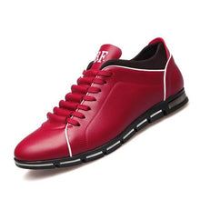 Load image into Gallery viewer, New Mens Leather Casual Sneakers Fashion Solid Leather Shoes Business Sport Flat Round Toe Fashion Sneakers Dress Shoes For Men Walking Business Office Driving Comfort Loafers