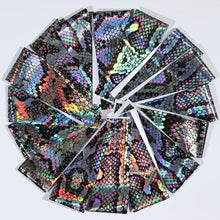 Load image into Gallery viewer, Snake Leopard Nail Foils Marble Nail Art Transfer Sticker Slider Nail Art Decal Manicuring Design Tip Decoration Decal Self-Adhesive 3D Wave Design Decoration for Women Girls Adhesive Striping Tape Nail Art Stickers Metallic Curve Strip Line Nail Decal
