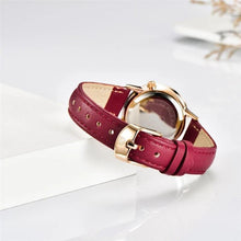 Load image into Gallery viewer, New Red Women Fashion Watch Quartz Luxury Leather Strap Analog Waterproof And Scratch Resistant Watches Excellent Gift For Women