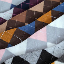 Load image into Gallery viewer, 1 Pair Keep Warm Knee-high Socks for Socks Rhombus Pattern Autumn Winter Cotton College Style Socks Running Climbing Fashion Socks For Men And Women