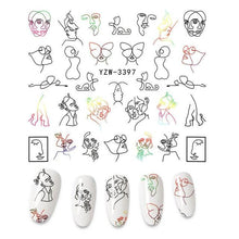 Load image into Gallery viewer, The New 3D Nail Sticker Cool English Letter stickers for nail Foil Love Heart Design Fashion Manicure Stickers Girls Manicure Decoration Nail Art Supplies 3D Self-Adhesive Nail Decals Designer Nail Stickers for Acrylic Nails