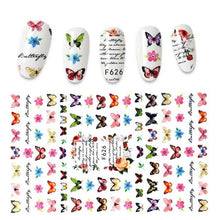 Load image into Gallery viewer, The New 3D Nail Sticker Cool English Letter stickers for nail Foil Love Heart Design Fashion Manicure Stickers Girls Manicure Decoration Nail Art Supplies 3D Self-Adhesive Nail Decals Designer Nail Stickers for Acrylic Nails