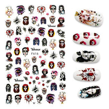 Load image into Gallery viewer, The New 3D Nail Sticker Cool English Letter stickers for nail Foil Love Heart Design Fashion Manicure Stickers Girls Manicure Decoration Nail Art Supplies 3D Self-Adhesive Nail Decals Designer Nail Stickers for Acrylic Nails