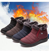 Load image into Gallery viewer, Women Boots Fashion Waterproof Snow Boots For Winter Casual Lightweight Ankle Warm Winter Boots Fur Lined Warm Ankle Boots Slip On Waterproof Shoes Comfortable Soft Design For Female