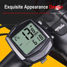 Load image into Gallery viewer, Multifunction Waterproof Wired Digital Bike Ride Speedometer Odometer Bicycle Cycling Speed Counter Table Bicycle Waterproof Cycling Computer Multifunction Odometer Stopwatch Riding Clock Wired Digital Backlight