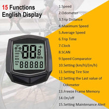 Load image into Gallery viewer, Multifunction Waterproof Wired Digital Bike Ride Speedometer Odometer Bicycle Cycling Speed Counter Table Bicycle Waterproof Cycling Computer Multifunction Odometer Stopwatch Riding Clock Wired Digital Backlight