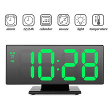 Load image into Gallery viewer, Digital Alarm Clock LED Digital Display Dual Alarm with USB Charger Port 0-100 Dimmer for Seniors Simple Bedside Big Number Alarm Clocks for Bedrooms LED Mirror Electronic Alarm Clocks Large LCD Display Digital Table Clock with Calendar Temperature