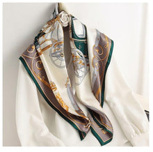 Load image into Gallery viewer, Luxury Long Soft Square Silk Scarves Lightweight Elegant Satin Silk Soft Head Wrap Escharpe Hijab Scarf Muslim Female Silky Shawls Wrap Hair Head Scarves Bandanna For Women 90*90cm