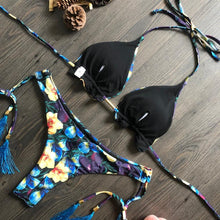 Load image into Gallery viewer, Popular Women's Beachwear Bikini Set Swimwear Push-Up Padded Swimsuit Floral Bikini Set Low Rise Ruffled Two Pieces Swimsuit Push Up Bathing Suit Swimwear