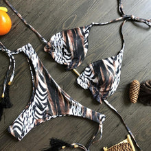 Load image into Gallery viewer, Popular Women's Beachwear Bikini Set Swimwear Push-Up Padded Swimsuit Floral Bikini Set Low Rise Ruffled Two Pieces Swimsuit Push Up Bathing Suit Swimwear