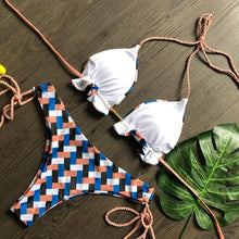 Load image into Gallery viewer, Popular Women's Beachwear Bikini Set Swimwear Push-Up Padded Swimsuit Floral Bikini Set Low Rise Ruffled Two Pieces Swimsuit Push Up Bathing Suit Swimwear