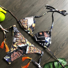 Load image into Gallery viewer, Popular Women's Beachwear Bikini Set Swimwear Push-Up Padded Swimsuit Floral Bikini Set Low Rise Ruffled Two Pieces Swimsuit Push Up Bathing Suit Swimwear