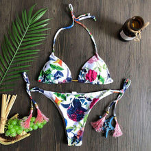 Load image into Gallery viewer, Popular Women's Beachwear Bikini Set Swimwear Push-Up Padded Swimsuit Floral Bikini Set Low Rise Ruffled Two Pieces Swimsuit Push Up Bathing Suit Swimwear