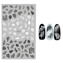 Load image into Gallery viewer, The New 3D Nail Sticker Cool English Letter stickers for nail Foil Love Heart Design Nails Accessories Fashion Manicure Sticker Stickers Girls Manicure Decoration Nail Art Supplies 3D Self-Adhesive Nail Decals Designer Nail Stickers for Acrylic Nails