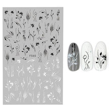 Load image into Gallery viewer, The New 3D Nail Sticker Cool English Letter stickers for nail Foil Love Heart Design Nails Accessories Fashion Manicure Sticker Stickers Girls Manicure Decoration Nail Art Supplies 3D Self-Adhesive Nail Decals Designer Nail Stickers for Acrylic Nails
