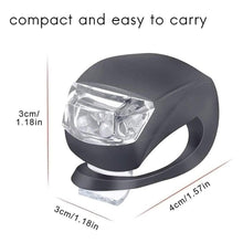 Load image into Gallery viewer, Mini Silicone Bicycle Front Rear Light Set 3 Modes Waterproof Mountain Road Bike Cycling Headlight Tail Warning Lamp Front And Rear Silicone LED Bike Headlight And Taillight Waterproof And Safety Road Mountain Bike Lights