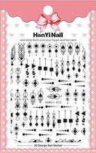 Load image into Gallery viewer, Black White 3D Nail Sticker Decals Cool English Letter Nail Art Decoration Manicure Design Christmas New Year Gift French Nail Art Stickers Decals 8Sheets Nail Art Supplies 3D Self-Adhesive Nail Art Decoration Pattern Nail Accessories Classic Simple