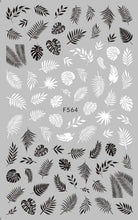 Load image into Gallery viewer, Black White 3D Nail Sticker Decals Cool English Letter Nail Art Decoration Manicure Design Christmas New Year Gift French Nail Art Stickers Decals 8Sheets Nail Art Supplies 3D Self-Adhesive Nail Art Decoration Pattern Nail Accessories Classic Simple