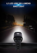 Load image into Gallery viewer, Front Bicycle Light USB Rechargeable LED Bike Light Waterproof Cycling Headlight Climbing Safety Flashlight Lamps Bike Light Super Bright Bicycle Light Easy To Install Fits All Bikes Headlights With Modes
