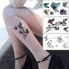 Load image into Gallery viewer, Elegant Waterproof Temporary Butterfly Sticker Tattoo Fake Halloween Party Tattoo For Woman Girls