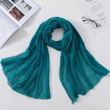 Load image into Gallery viewer, Soft Muslim Crinkle Hijab Scarf Soft Cotton Headscarf Ultra Soft Breathable Head Scarf Islamic Head Wraps Hijab For Women 70*175cm