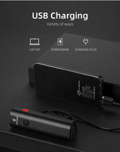Load image into Gallery viewer, Bike Light Rainproof USB Rechargeable LED 2000mAh MTB Front Lamp Headlight Aluminum Ultralight Flashlight Super Bright Bicycle Front Headlight 5 Light Modes And Large Capacity Battery