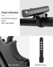 Load image into Gallery viewer, Bike Light Rainproof USB Rechargeable LED 2000mAh MTB Front Lamp Headlight Aluminum Ultralight Flashlight Super Bright Bicycle Front Headlight 5 Light Modes And Large Capacity Battery