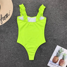 Load image into Gallery viewer, Luxury Black Female Swimsuit Vintage One Piece Ruffled Push Up Tummy Control Swimwear Halter One Piece Slimming Retro Swimsuit Women's Plus Size Push Up Bathing Suit Solid Red Swimwear Women Padded Bathing Suits