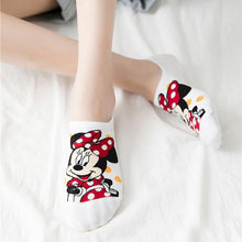 Load image into Gallery viewer, 5 pairs Summer Socks Female Cartoon Animal Bear Mouse Socks Cute Funny Invisible Cotton Ankle Socks For Women