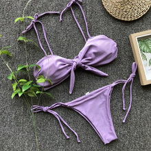 Load image into Gallery viewer, Summer Cute Vintage Women's Swimsuit Bikini Split Swimwear Women's Swimwear Women's 2-piece Beachwear Loose Bikini Fashion Retro Bikini Fashion Beachwear Summer Spa Beach Surf Sport
