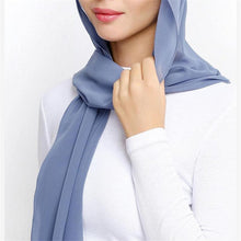 Load image into Gallery viewer, Long Lightweight Soft Solid Color Chiffon Scarfs Muslim Headscarf Hijab Scarf Shawls Wraps Hijab For Women 70*180cm