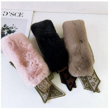 Load image into Gallery viewer, New Autumn Winter Fashion Soft Faux Fur Crochet Knitted Neck Warmer Elastic Neck Gaiter Head Wrap Lightweight Scarf Collar Neck Elegant Warmer Scarves for Women
