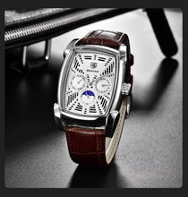 Load image into Gallery viewer, Square Luxury Mens Watch Analog Waterproof Quartz Sport Stylish Leather Strap Wrist Watch Business Design For Men