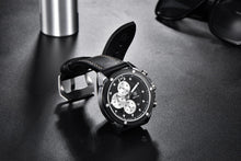 Load image into Gallery viewer, Multifunction Brown Luxury New Men's Watches Quartz Sport Chronograph Elegant Leather Bracelet Men Wrist Watch