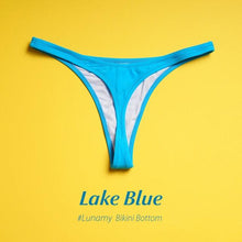Load image into Gallery viewer, Colorful Bikini Thong Swimwear Women Swimsuit Top And Bottoms T-Back Brazilian Swimming Women's Strappy Triangle Bikini Sets High Cut Cheeky Thong Bottom Swimsuits