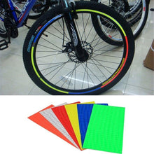 Load image into Gallery viewer, Bike Reflective Stickers Cycling Fluorescent Reflective Tape Bicycle Adhesive Safety Decor Sticker Safety Reflective Warning Stickers Waterproof Outdoor Bicycle Rim Reflector Tape Thin Reflective Sticker Rolls For Bikes Bicycles